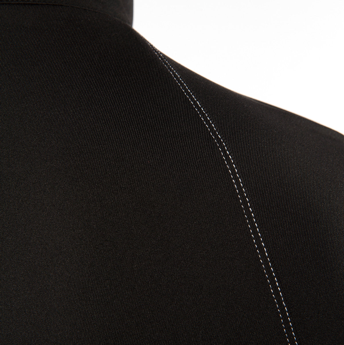 stitching and collar detail of mens coat