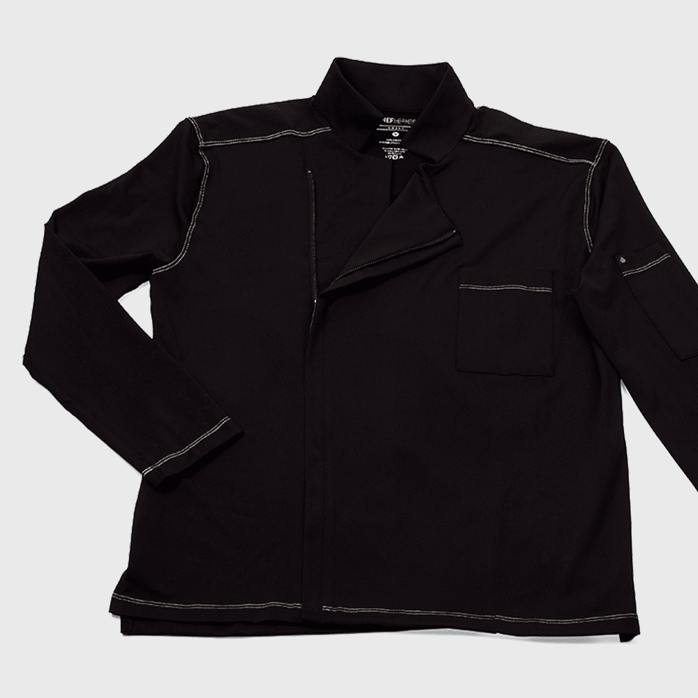Alfredo chef's coat in black color