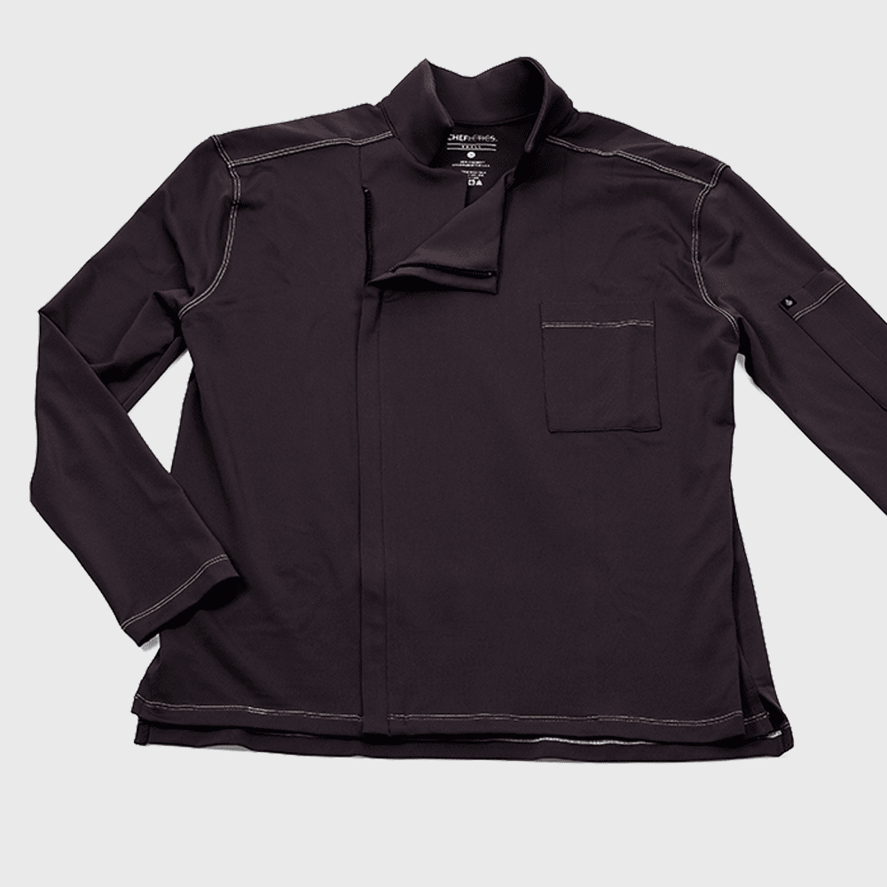 Alfredo chef's coat in carbon color