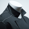 Close up photo of the collar and shoulders of the Alfredo Chef's coat