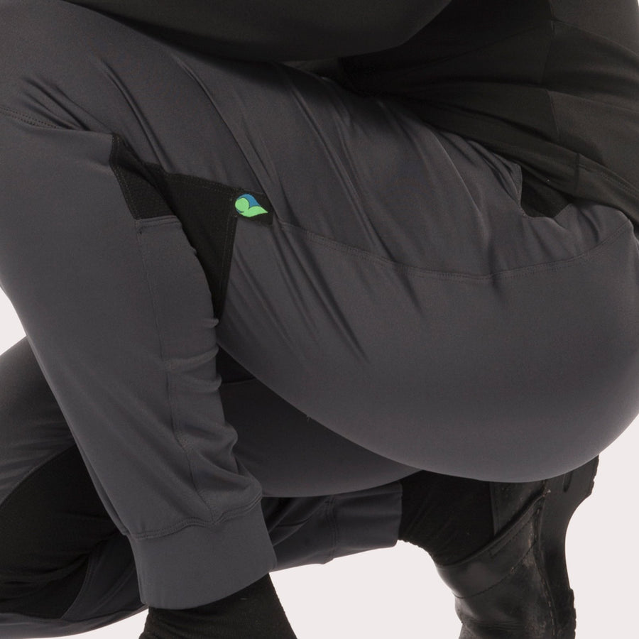 chef jogger pant in "Metal" color on a model